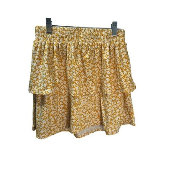 Smocked Tier Floral Mini Skirt XL Juniors‎ NWOT - Picture 1 of 5